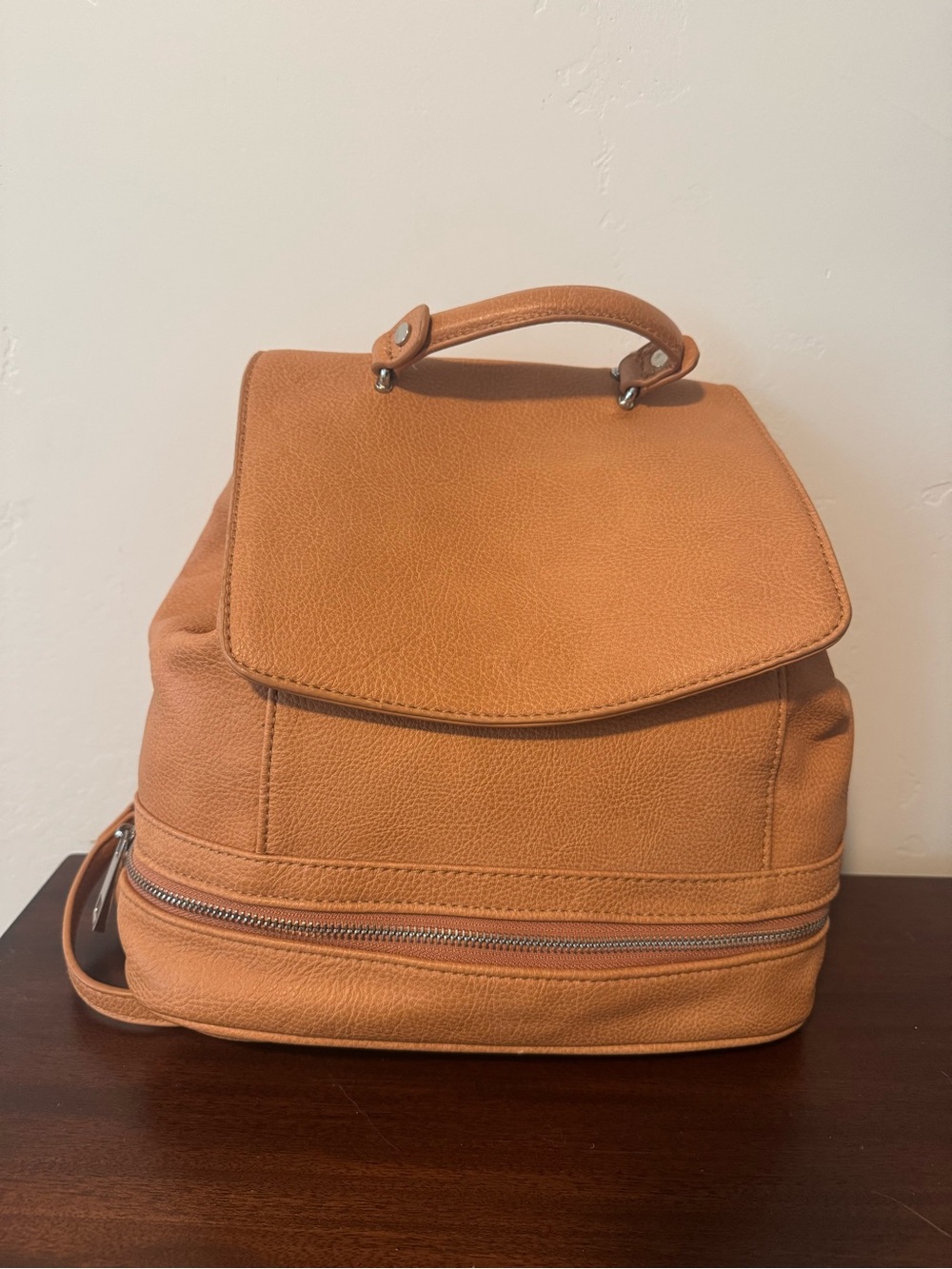 Free People Tan Faux Leather Backpack - Never Used